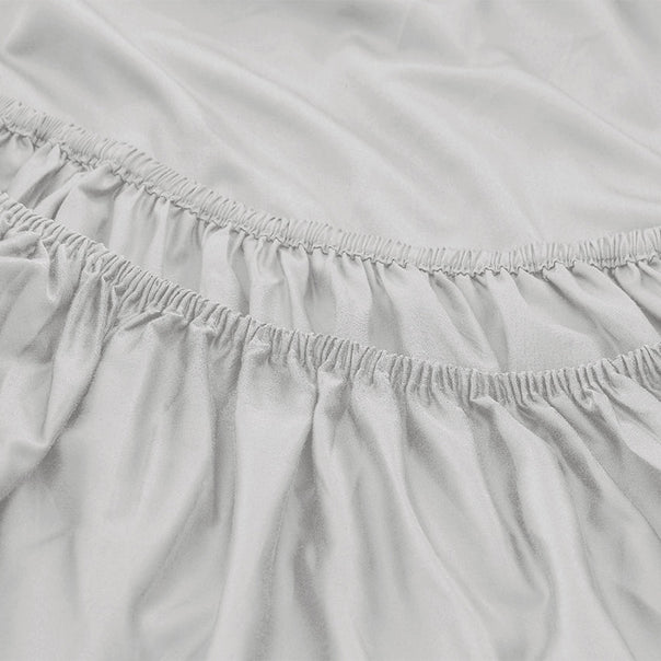 Oxford 300TC Crisp Cotton Percale Fitted Combo Set Range Warm Silver