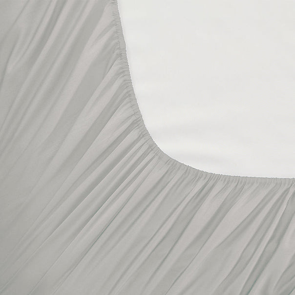 Oxford 300TC Crisp Cotton Percale Fitted Combo Set Range Warm Silver