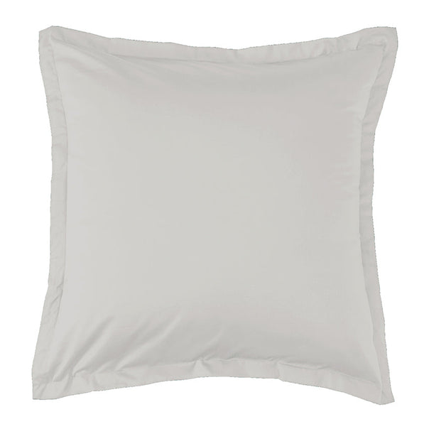 Oxford 300TC Crisp Cotton Percale Tailored European Pillowcase Warm Silver