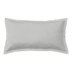 Oxford 300TC Crisp Cotton Percale Tailored King Pillowcase Warm Silver