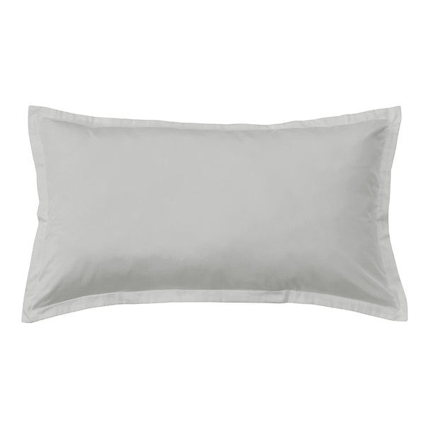 Oxford 300TC Crisp Cotton Percale Tailored King Pillowcase Warm Silver