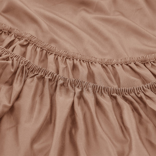 Signature 500TC Classic Egyptian Cotton Mega Fitted and Flat Sheet Range Earth Clay
