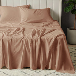 Signature 500TC Classic Egyptian Cotton Mega Sheet Set Range Earth Clay
