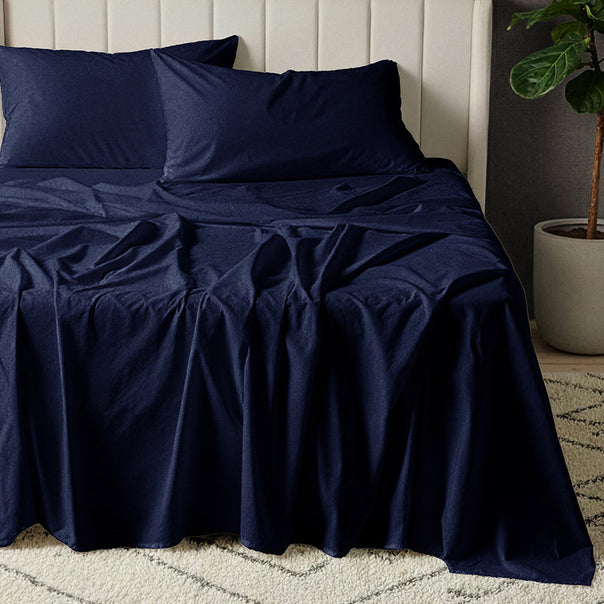 Signature 500TC Classic Egyptian Cotton Mega Sheet Set Range Midnight Navy
