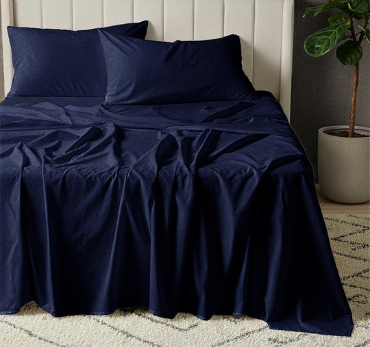 Signature 500TC Classic Egyptian Cotton Mega Sheet Set Range Midnight Navy