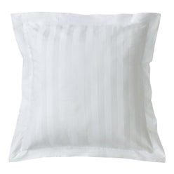 Signature 500TC Luxe Stripe Egyptian Cotton Tailored European Pillowcase Pure White