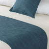 Linen Look Bed Runner Range Marine