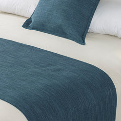 Linen Look Bed Runner Range Marine