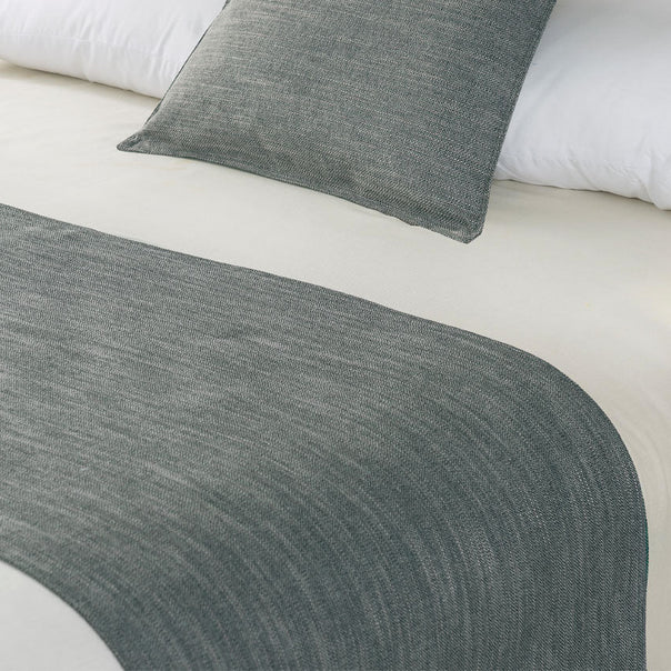 Linen Look Bed Runner Range Pewter