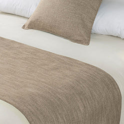 Linen Look Bed Runner Range Sand