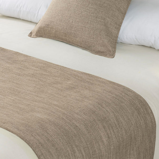 Linen Look Bed Runner Range Sand