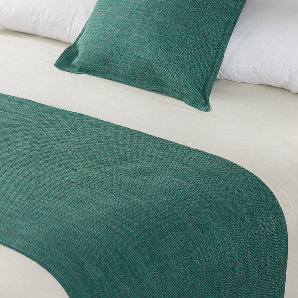 Linen Look Bed Runner Range Teal
