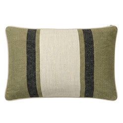 Alpine Stripe 30x50cm Filled Cushion Olive
