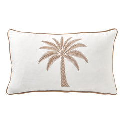 Azure Palm 30x50cm Filled Cushion Sand