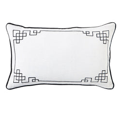 Linen Bedford Blanc 30x50cm Filled Cushion