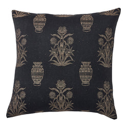 Olympia Palm 50x50cm Filled Cushion Black