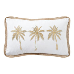 Royal Mirage Palms 30x50cm Filled Cushion White