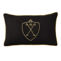 Country Polo 30x50cm Filled Cushion Black