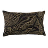 Golden Palms 30x50cm Filled Cushion Black