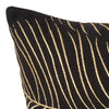 Golden Palms 30x50cm Filled Cushion Black