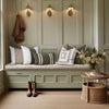 Linen Modena Stripe 50x50cm Cushion Olive