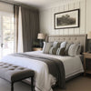 Linen Modena Stripe 50x50cm Cushion Olive