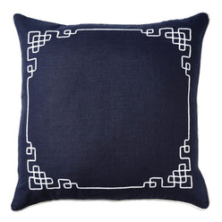Linen Newport 50x50cm Filled Cushion Navy