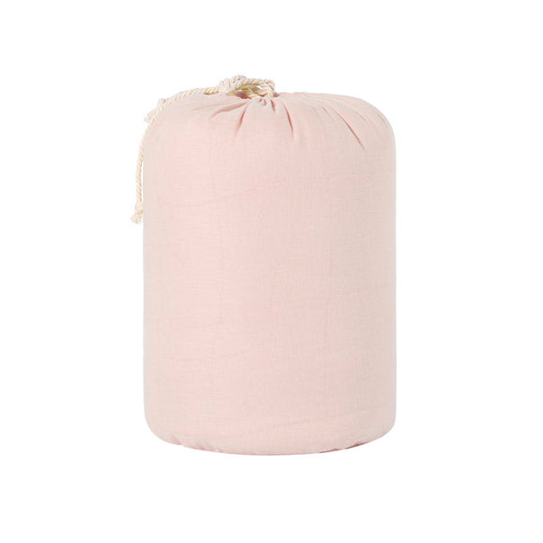 Stonewashed French Linen Coverlet Set Range Blush