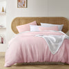 Stonewashed French Linen Quilt Cover Set Range Blush