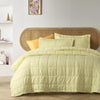 Stonewashed French Linen Coverlet Set Range Butter