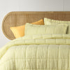 Stonewashed French Linen Coverlet Set Range Butter