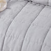 Stonewashed French Linen Coverlet Set Range Dove Grey