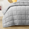 Stonewashed French Linen Coverlet Set Range Dove Grey