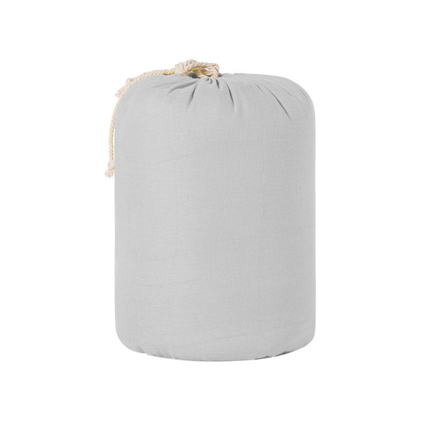 Stonewashed French Linen Coverlet Set Range Dove Grey