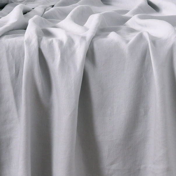 Stonewashed French Linen Mega Sheet Set Range Dove Grey