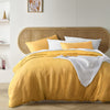 Stonewashed French Linen Quilt Cover Set Range Ochre