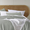 Stonewashed French Linen Quilt Cover Set Range Sage