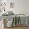 Stonewashed French Linen Mega Sheet Set Range Sage