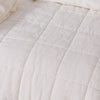 Stonewashed French Linen Coverlet Set Range White
