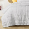 Stonewashed French Linen Coverlet Set Range White