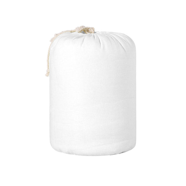 Stonewashed French Linen Coverlet Set Range White