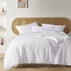 Stonewashed French Linen Quilt Cover Set Range White