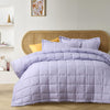 Stonewashed French Linen Coverlet Set Range Lilac