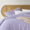 Stonewashed French Linen Quilt Cover Set Range Lilac