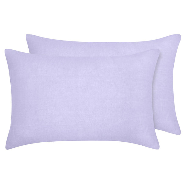 Stonewashed French Linen Standard Pillowcase Pair Lilac