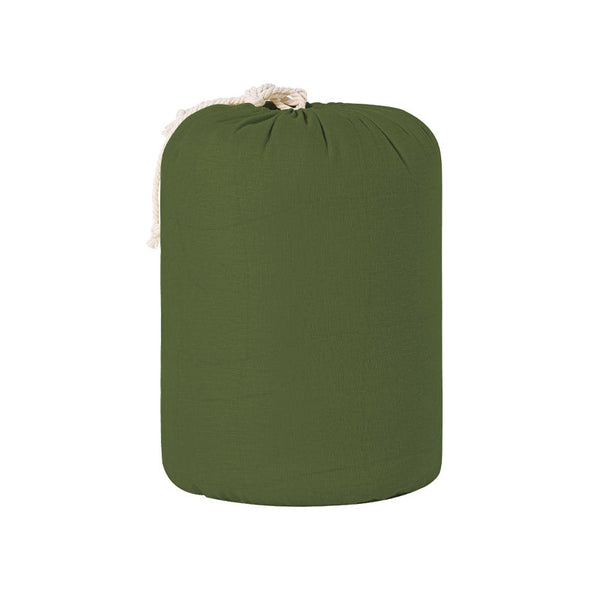 Stonewashed French Linen Coverlet Set Range Olive