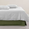 Stonewashed French Linen Valance Range Olive