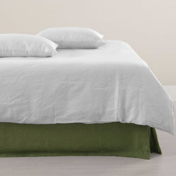 Stonewashed French Linen Valance Range Olive