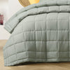 Stonewashed French Linen Coverlet Set Range Sage