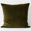Luxury Velvet 50x50cm Filled Cushion Khaki